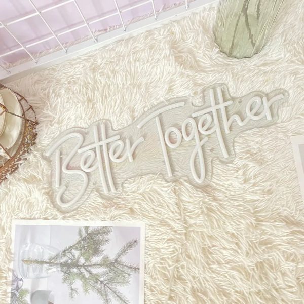 Better Together Neon Signs Wedding Decor Wall Hanging Neon Lights Bedroom Room Decor Party Personalize Gifts Engagement Led Sign - Image 4