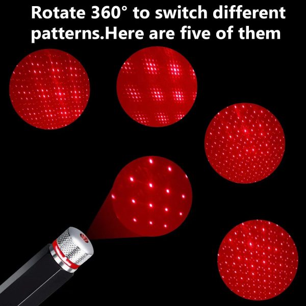 Romantic LED Starry Sky Night Light 5V 1A USB Plug Red Galaxy Star Projector Lamp for Car Roof Room Ceiling Decor - Image 2